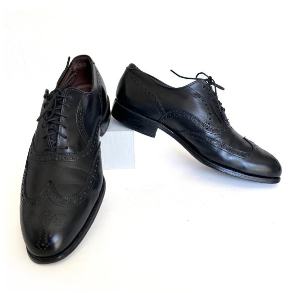 Allen Edmonds Mens Shoes Black Leather McAllister Wing Tip Oxford Shoes Sz 8.5 D main image 8